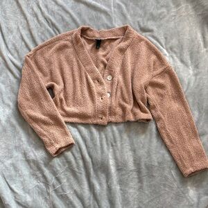 Sherpa-soft Cropped Cardigan